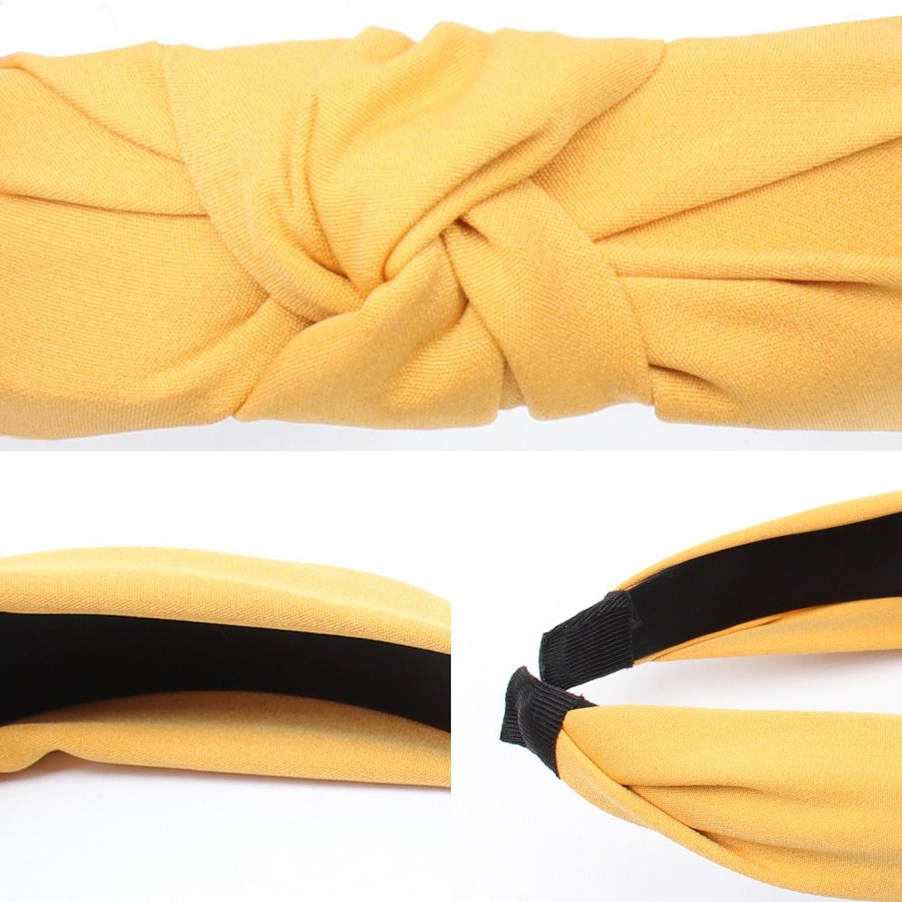 Solid Color Knot Headbands for Women Simple Fabric Girls Hairband Women Hair Accessories Wide Side Hair Band Solid Color Knot Headbands for Women Simple Fabric Girls Hairband Women Hair Accessories Wide Side Hair Band